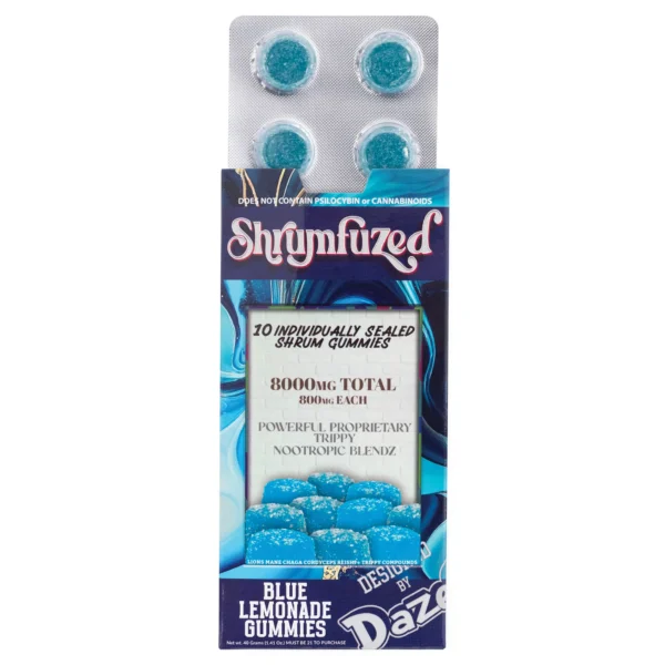 Shrumfuzed Gummy 10ct - 800mg Blue Lemonade - Image 2