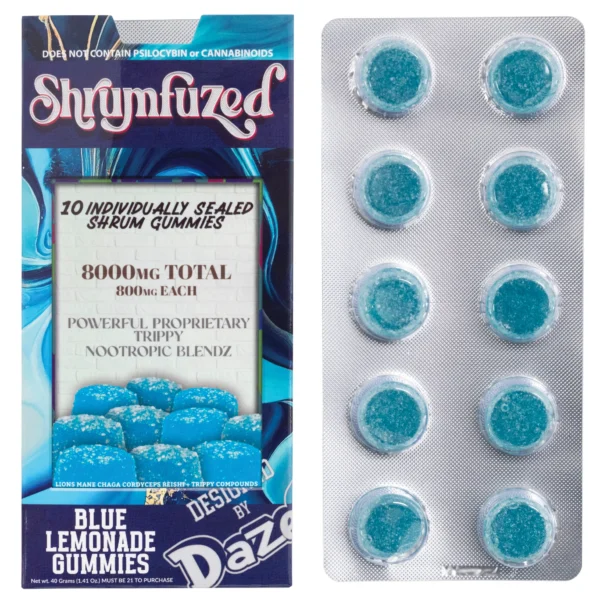 Shrumfuzed Gummy 10ct - 800mg Blue Lemonade - Image 3