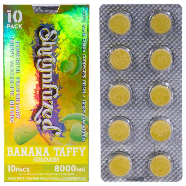 Shrumfuzed Gummy 10ct - 800mg Banana Taffy - Image 2