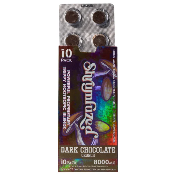 Shrumfuzed Chocolate 10ct - 800mg Dark Chocolate Crunch - Image 2