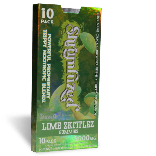 Shrumfuzed Gummies 10ct - 800mg Lime Zkittlez - Image 2