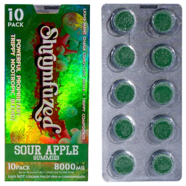 Shrumfuzed Gummy 10ct - 800mg Sour Apple - Image 4