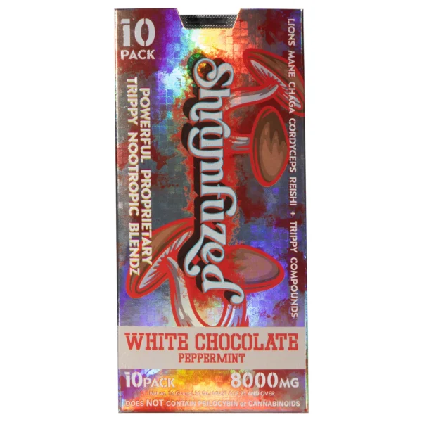 Shrumfuzed Chocolate 10ct - 800mg White Chocolate Peppermint