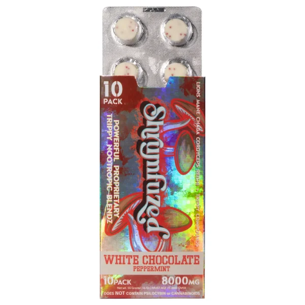 Shrumfuzed Chocolate 10ct - 800mg White Chocolate Peppermint - Image 2